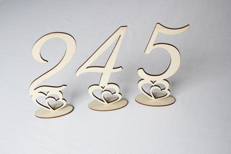 čísla na svadobný stôl 15cm - Obrázok č. 1