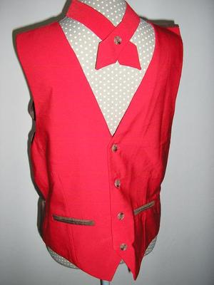 960. Popolnocna pánska vesta s kravatou  - Obrázok č. 1