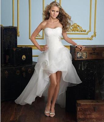 Asymetrické svadobné šaty-11 veľkostí,2 farby - Obrázok č. 1