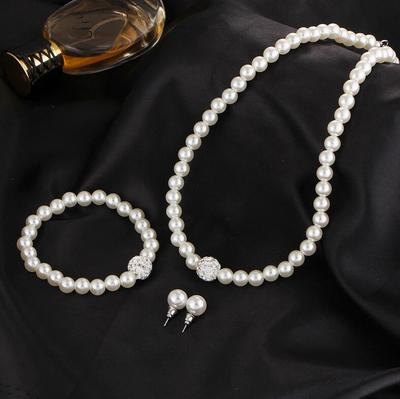 Perlový set - náramok, náušnice a náhrdelník - Obrázok č. 1