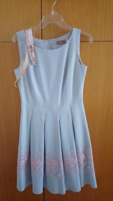 Krátke šedo-ružové šaty - Obrázok č. 1