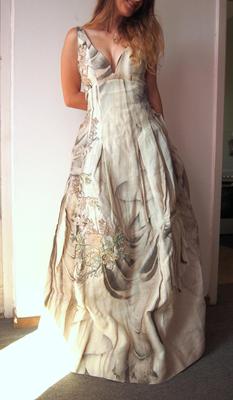 Dokonalé spoločenské svadobné boho šaty Hodváb+ľan - Obrázok č. 1