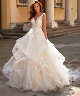 Luxusné svadobné šaty - v ponuke 10 veľkostí, 5 farieb - Obrázok č. 1