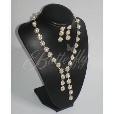 2-dielny set - perlový náhrdelník, náušnice - Obrázok č. 1
