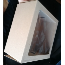 Krabica tortova 19x19x10 s okienkom kraft (25ks) - Obrázok č. 1