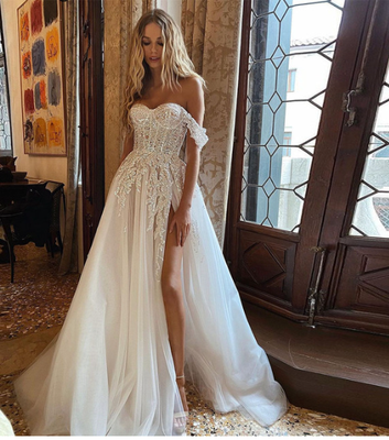 Luxusné svadobné šaty - 14 veľkostí, 3 farby - Obrázok č. 1
