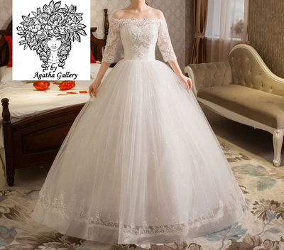 Dlhé svadobné šaty - 14 veľkostí - Obrázok č. 1
