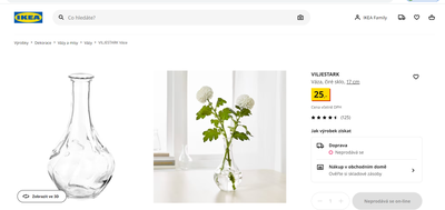PRODÁNO Váza / Vázička na květiny Ikea - celkem 13 kusů - Obrázok č. 1