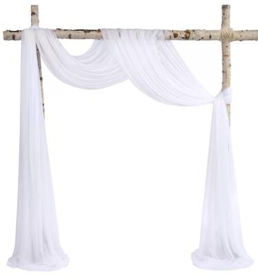 Biela organza -štóla záclona na svadobnú dekoráciu 6m - Obrázok č. 1