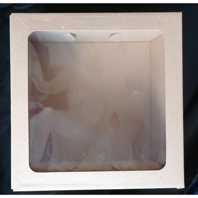 Krabica tortova 19x19x10 s okienkom kraft (25ks) - Obrázok č. 1