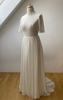 Šifonové svatební šaty Stela nové, velikost L a S - Obrázok č. 1