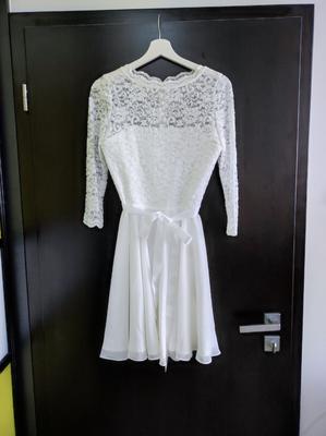 Krátke svadobné šaty/popolnočné šaty SWING - Obrázok č. 1