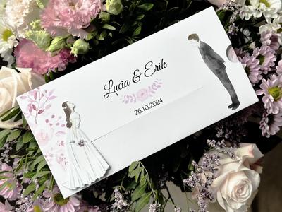 Vysúvacie svadobné oznámenie Nevesta a ženích - Obrázok č. 1