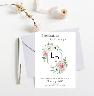 Svadobné oznámenie BERIEME SA - Obrázok č. 1