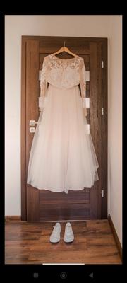 Svadobné šaty champagne - Obrázok č. 1