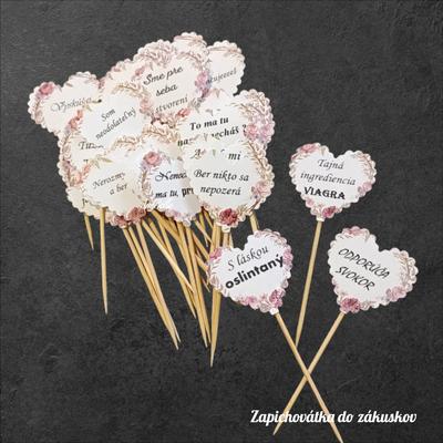 Ružové zapichovátka do zákuskov - Obrázok č. 1