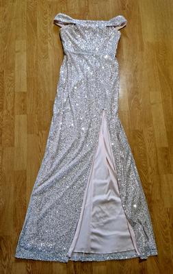 Trblietavé šaty s rozparkom - Obrázok č. 1